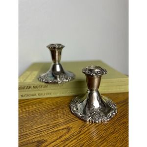Vintage Silver Plate Candlestick Holders